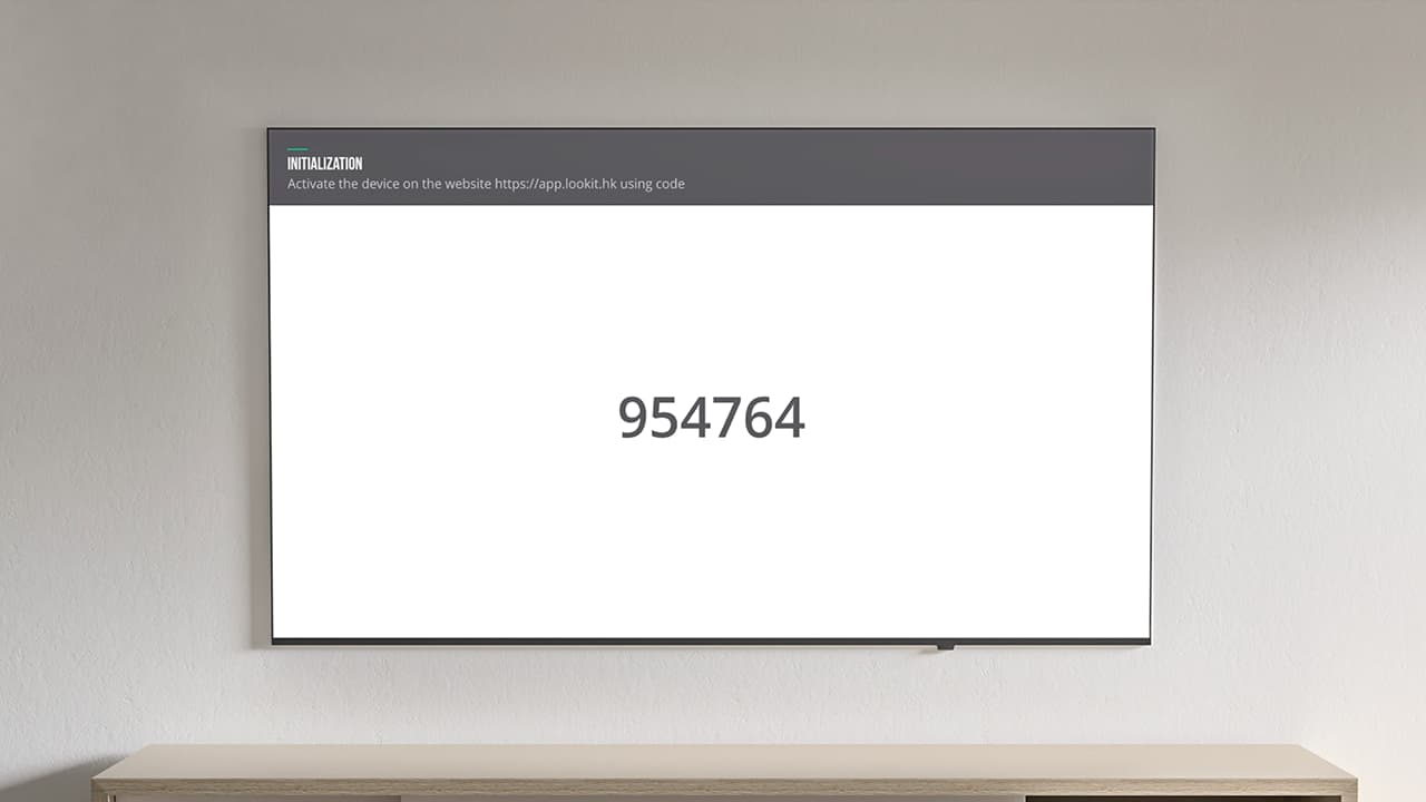 6-digit code on the screen to pair Look DS
