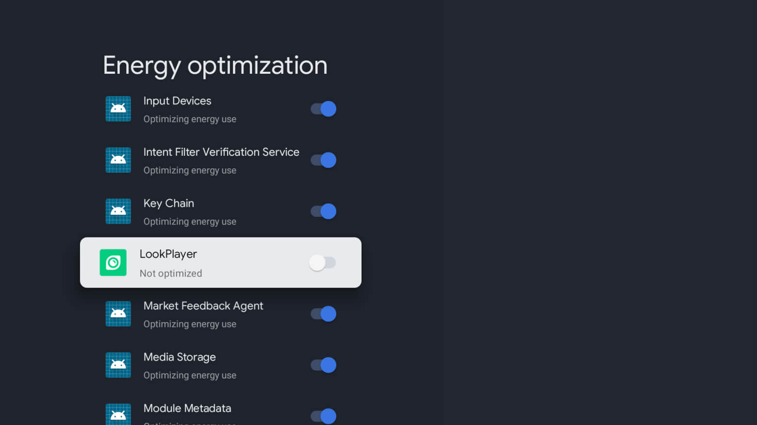 Energy optimization