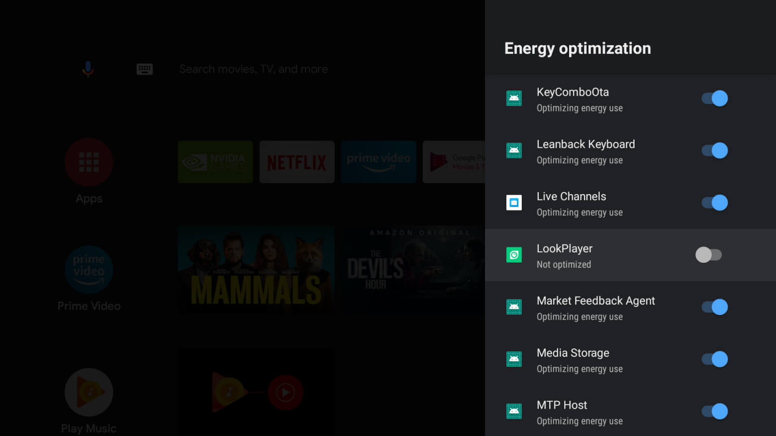 Energy optimization