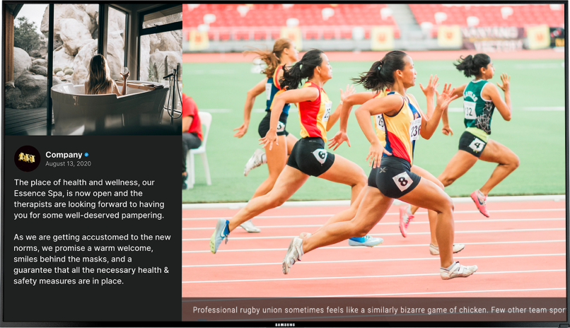digital signage tv screen zones